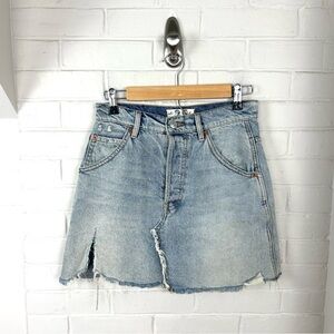 We The Free Free People Light Wash Denim Skirt Size 25